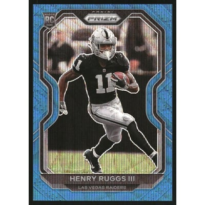2020 Panini Prizm Prizms Blue Wave #372 Henry Ruggs III