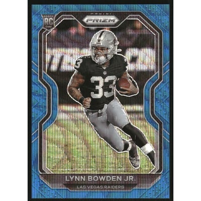 2020 Panini Prizm Prizms Blue Wave #374 Lynn Bowden Jr.