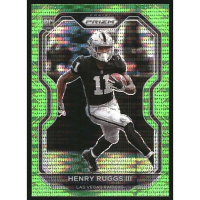 2020 Panini Prizm Prizms Neon Green Pulsar #372 Henry Ruggs III