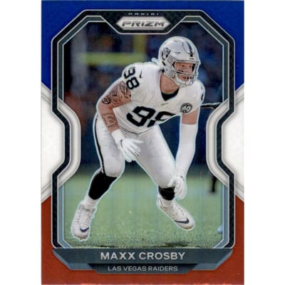2020 Panini Prizm Prizms Red White and Blue #136 Maxx Crosby