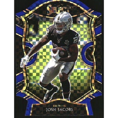 2020 Select Prizm Blue Die Cut #33 Josh Jacobs