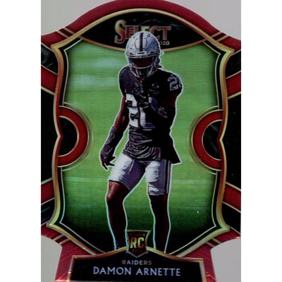 2020 Select Prizm Maroon Die Cut #92 Damon Arnette