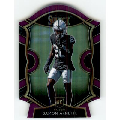 2020 Select Prizm Purple Die Cut #92 Damon Arnette