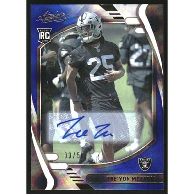 2021 Absolute Signature Rookies Blue Diamonds #166 Tre'von Moehrig/50