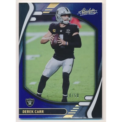 2021 Absolute Spectrum Blue #70 Derek Carr