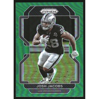2021 Panini Prizm Prizms Green #180 Josh Jacobs