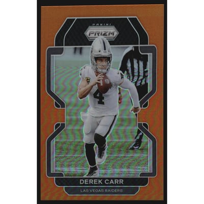 2021 Panini Prizm Prizms Orange #179 Derek Carr
