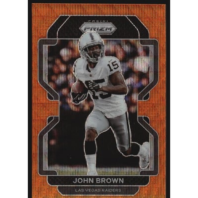 2021 Panini Prizm Prizms Orange Wave #177 John Brown
