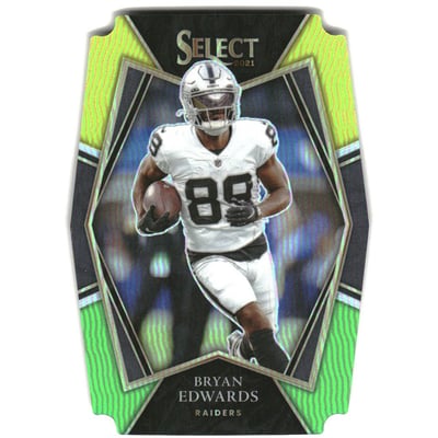 2021 Select Prizm Green and Yellow Die Cut #121 Bryan Edwards