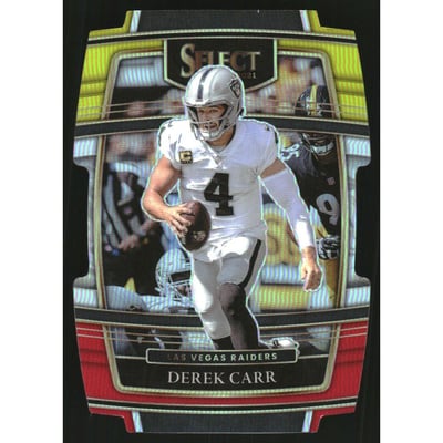 2021 Select Prizm Red and Yellow Die Cut #21 Derek Carr