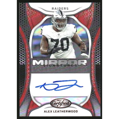 2022 Certified Mirror Signatures Red #3 Alex Leatherwood/35