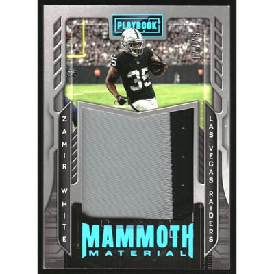 2022 Panini Playbook Mammoth Materials Platinum #34 Zamir White
