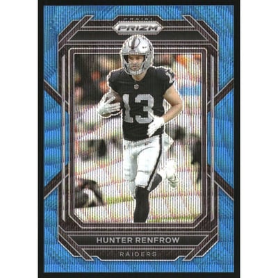 2022 Panini Prizm Prizms Blue Wave #172 Hunter Renfrow