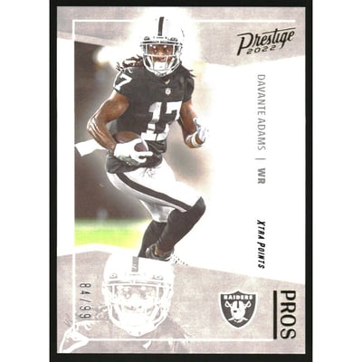 2022 Prestige Prestigious Pros Xtra Points Gold #9 Davante Adams