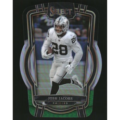 2022 Select Prizm Black and Green Die Cut #250 Josh Jacobs