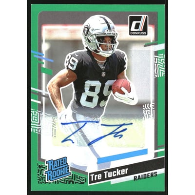 2023 Donruss Rated Rookies Autographs Green #362 Tre Tucker
