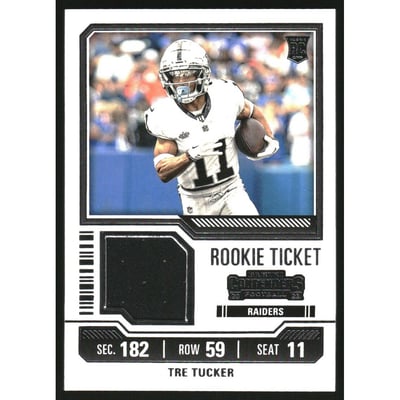 2023 Panini Contenders Rookie Ticket Swatches #35 Tre Tucker