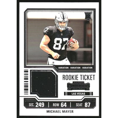 2023 Panini Contenders Rookie Ticket Swatches Variations #25 Michael Mayer