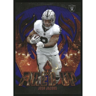 2023 Panini Phoenix Fired Up Purple #7 Josh Jacobs