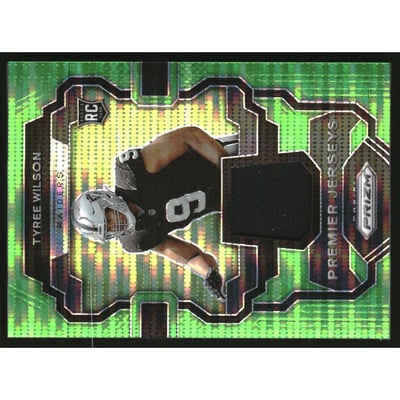 2023 Panini Prizm Premier Jerseys Neon Green Pulsar #18 Tyree Wilson