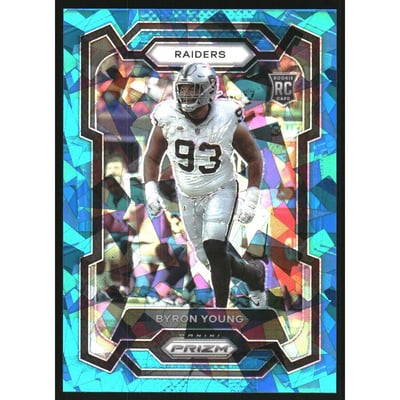 2023 Panini Prizm Prizms Blue Ice #355 Byron Young
