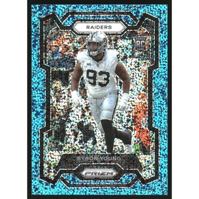 2023 Panini Prizm Prizms Blue Sparkle #355 Byron Young