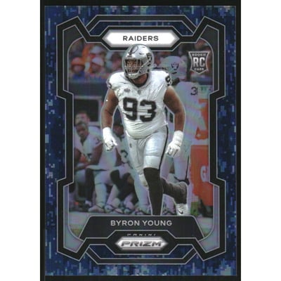 2023 Panini Prizm Prizms Navy Camo #355 Byron Young