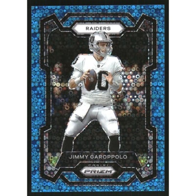 2023 Panini Prizm Prizms No Huddle Blue #176 Jimmy Garoppolo