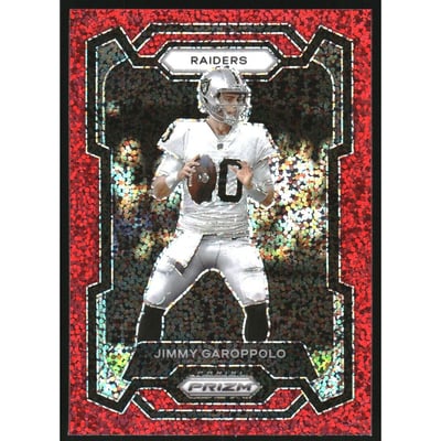 2023 Panini Prizm Prizms Red Sparkle #176 Jimmy Garoppolo