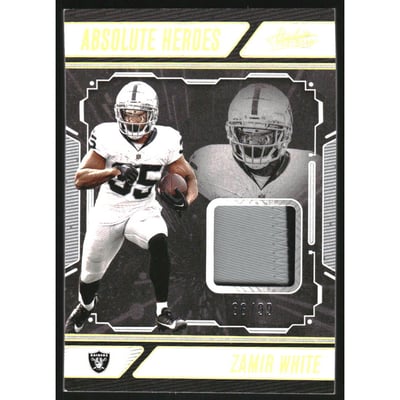 2024 Absolute Absolute Heroes Memorabilia Gold #7 Zamir White