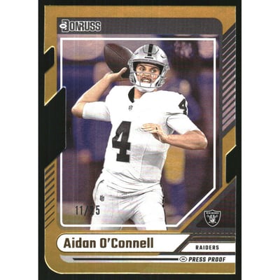 2024 Donruss Press Proof Gold Die Cut #30 Aidan O'Connell