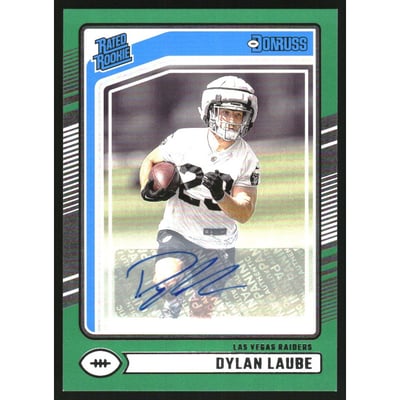 2024 Donruss Rated Rookies Autographs Green #372 Dylan Laube