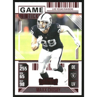 2024 Panini Contenders Game Ticket Red #52 Maxx Crosby