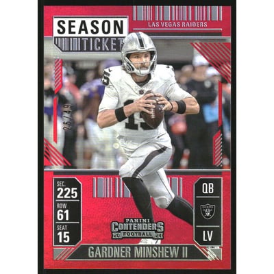 2024 Panini Contenders Red Zone Ticket FOTL #53 Gardner Minshew II