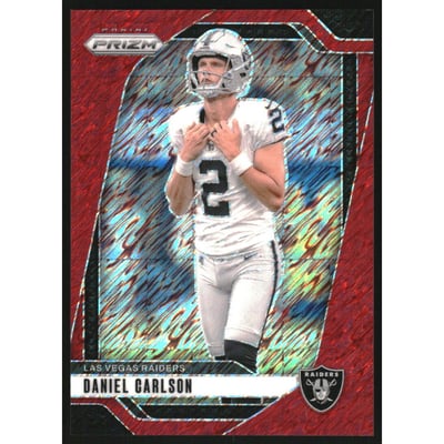 2024 Panini Prizm Prizms Red Shimmer #153 Daniel Carlson