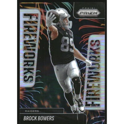 2025 Panini Prizm Fireworks Prizms Silver #11 Brock Bowers