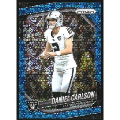 2025 Panini Prizm Prizms No Huddle Blue #271 Daniel Carlson