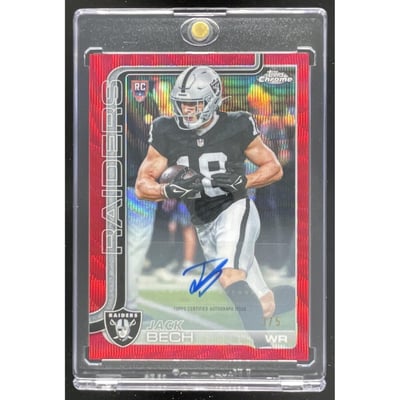 2025 Topps Chrome Rookie Red Wave Refractor #RA-JBE Jack Bech RC Auto /5