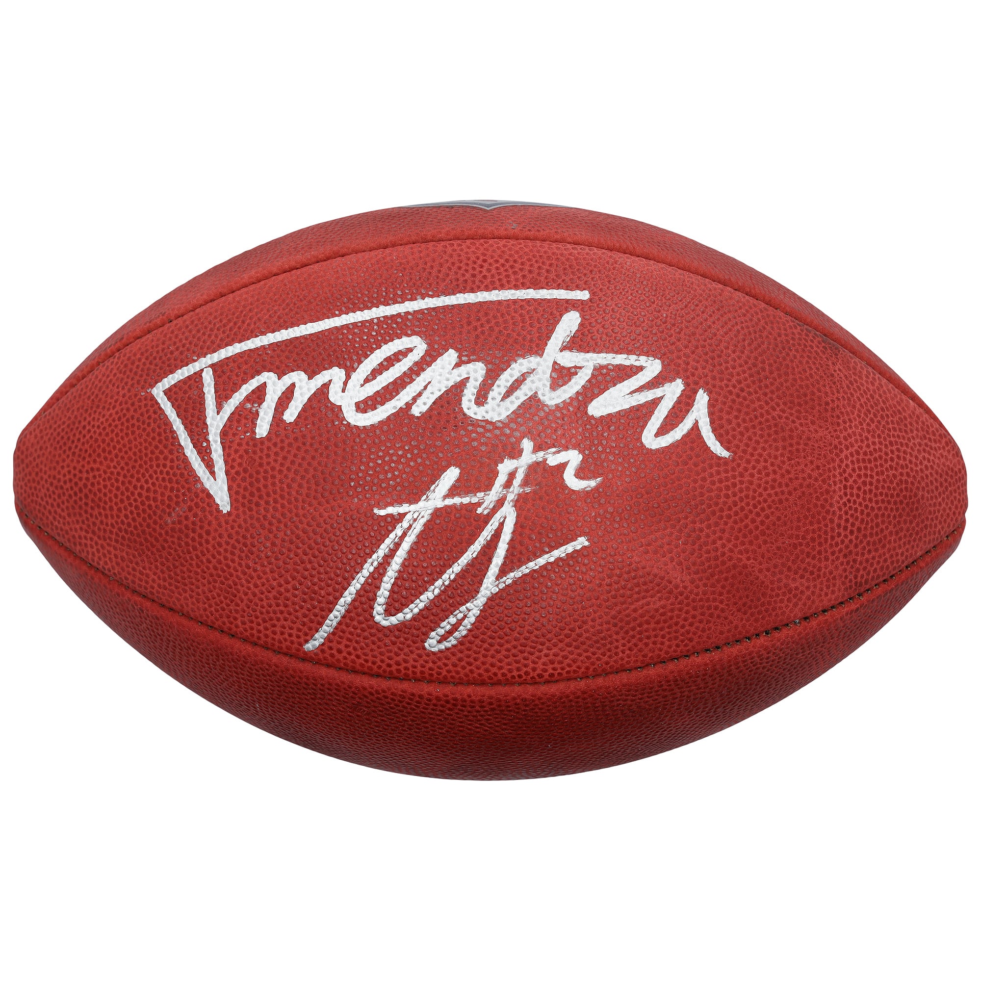 Ballon de football américain Duke en couleur, autographié par Ashton Jeanty et Fernando Mendoza des Raiders de Las Vegas