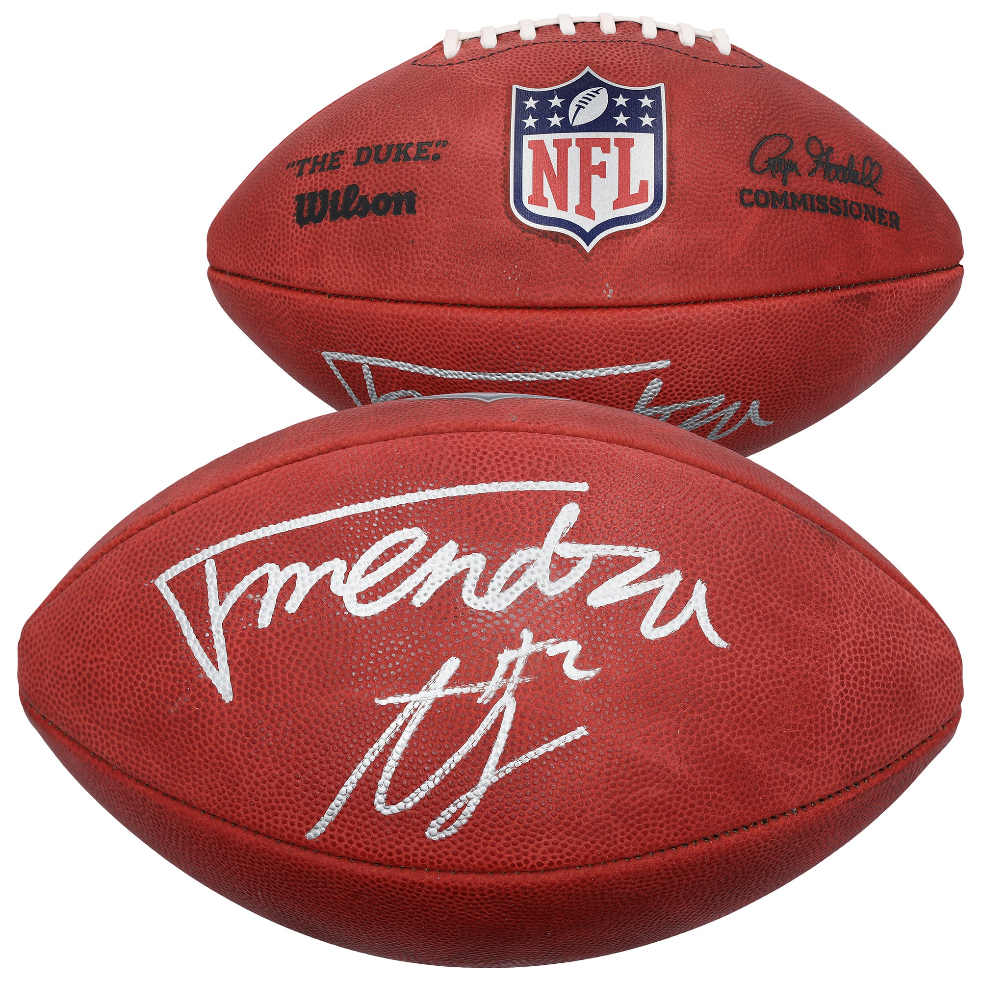 Ashton Jeanty & Fernando Mendoza Las Vegas Raiders Autographed Duke Full Color Football