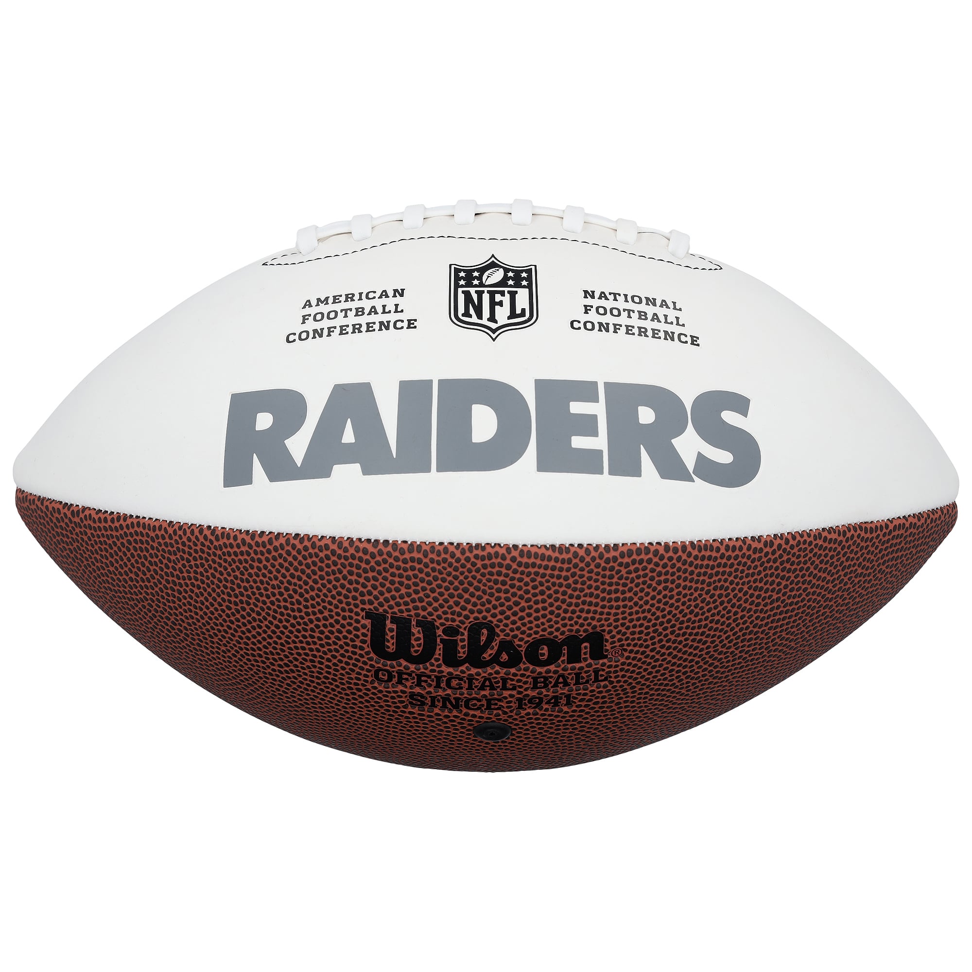Ashton Jeanty & Fernando Mendoza Las Vegas Raiders Autographed Wilson White Panel Football