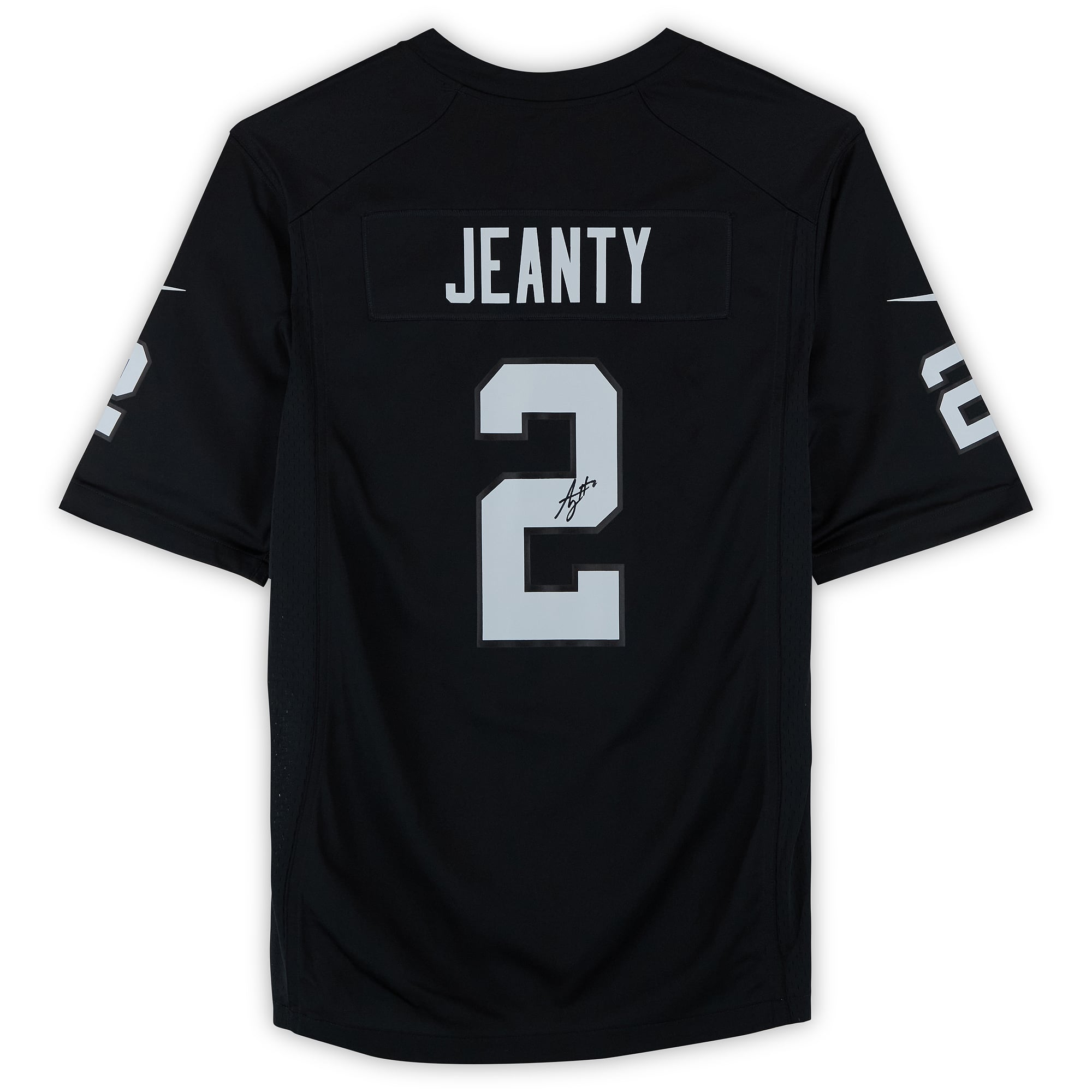 Maillot Nike Vapor Fuse noir en édition limitée, autographié par Ashton Jeanty des Raiders de Las Vegas