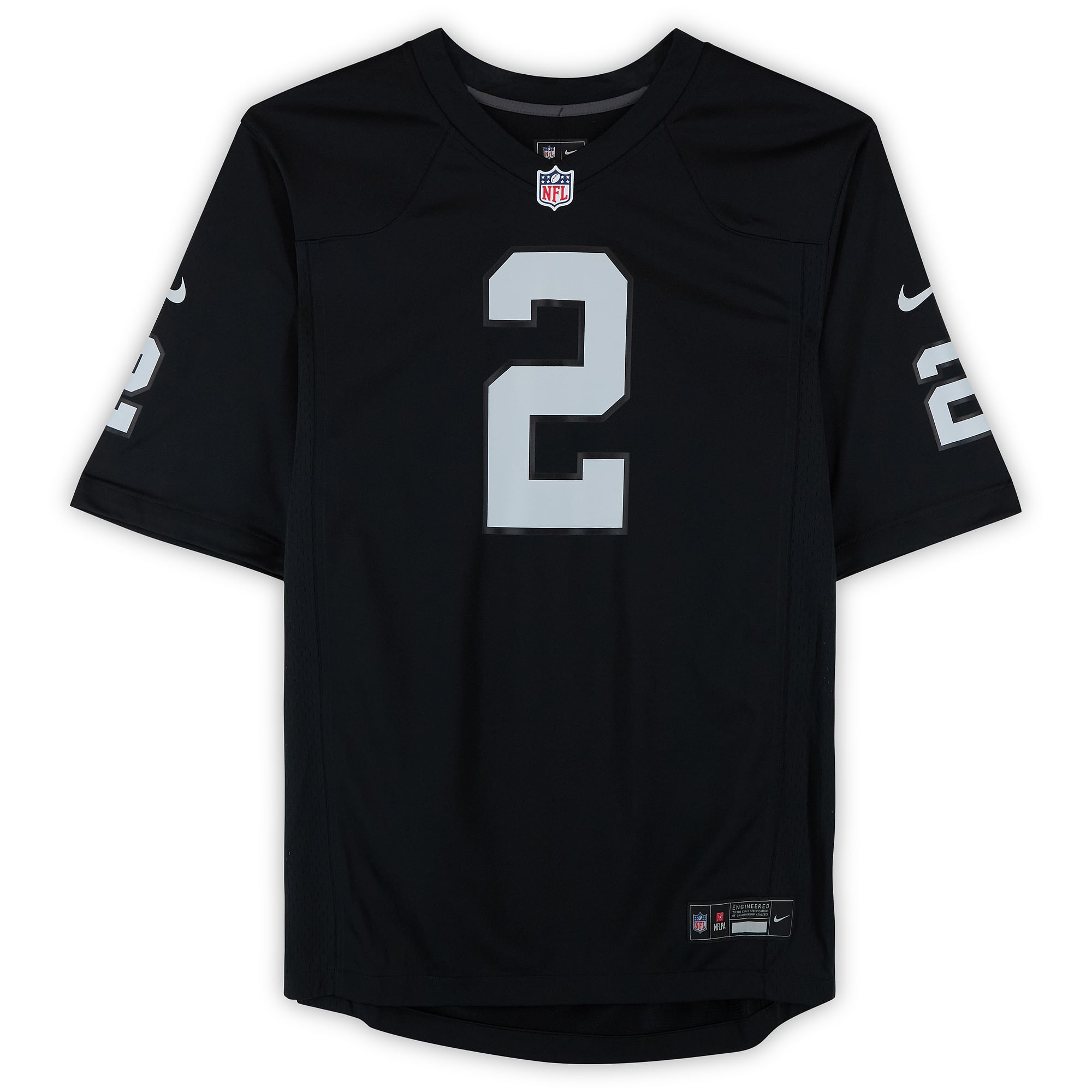 Maillot Nike Vapor Fuse noir en édition limitée, autographié par Ashton Jeanty des Raiders de Las Vegas