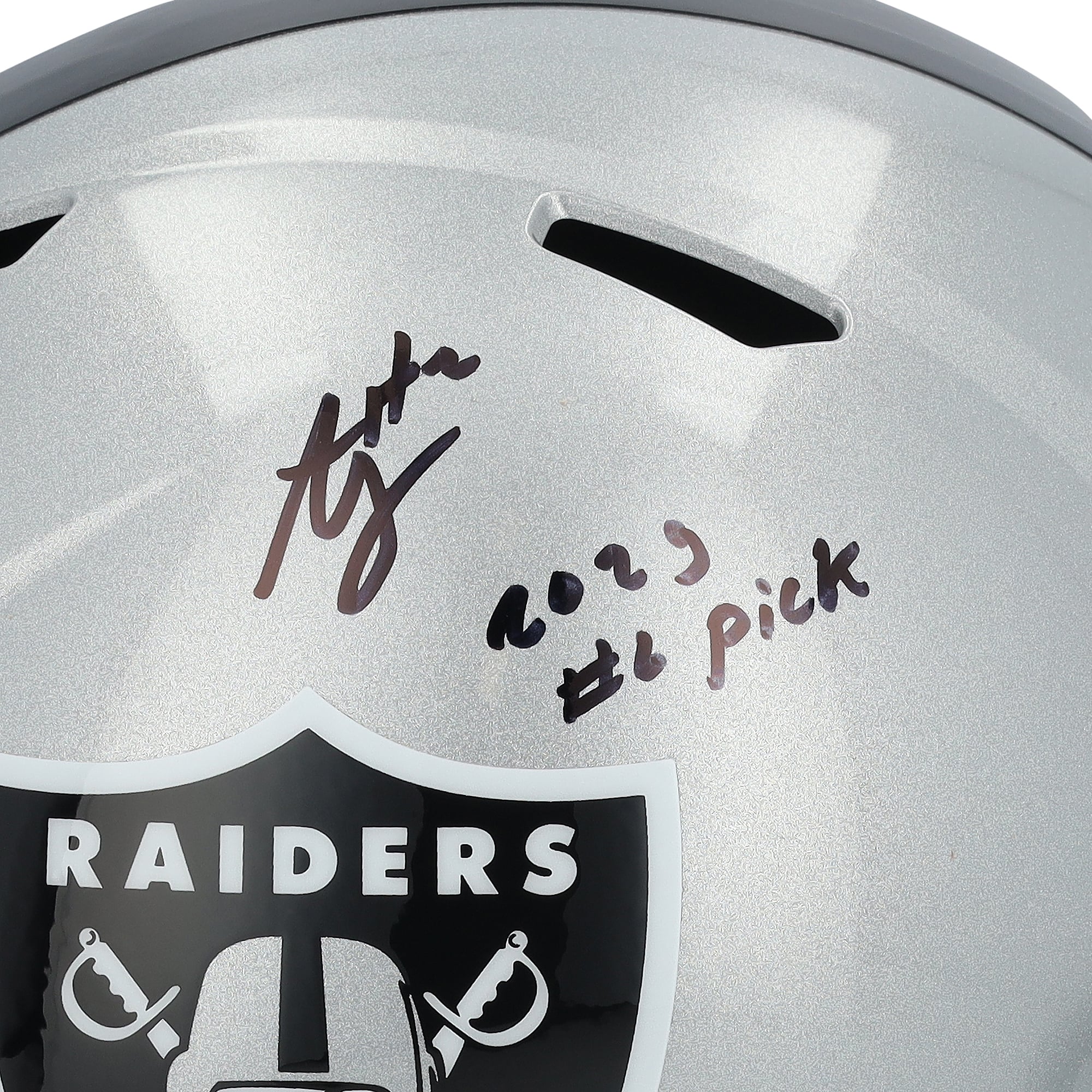 Ashton Jeanty Las Vegas Raiders Autographed Riddell Speed Replica Helmet with "2025 #6 Pick" Inscription