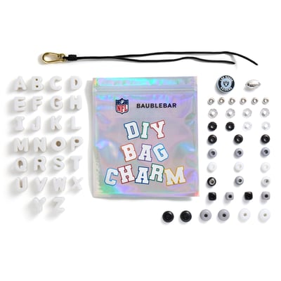 Las Vegas Raiders BaubleBar Mini Custom Bag Charm Bead Kit