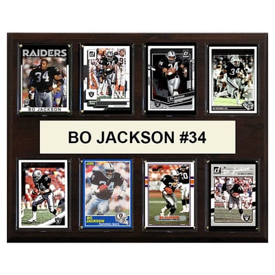 Bo Jackson Las Vegas Raiders 12" x 15" Trading Card Plaque
