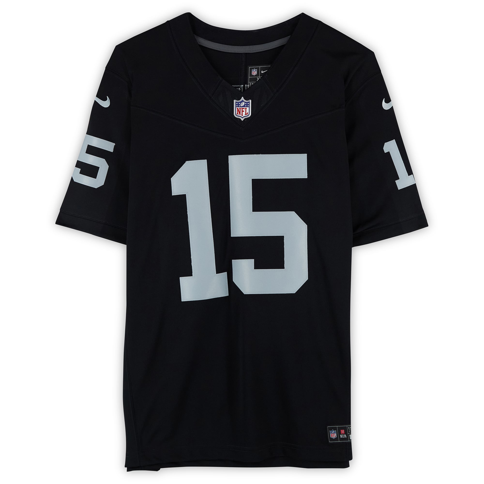Maillot Nike noir en édition limitée autographié par Fernando Mendoza des Raiders de Las Vegas