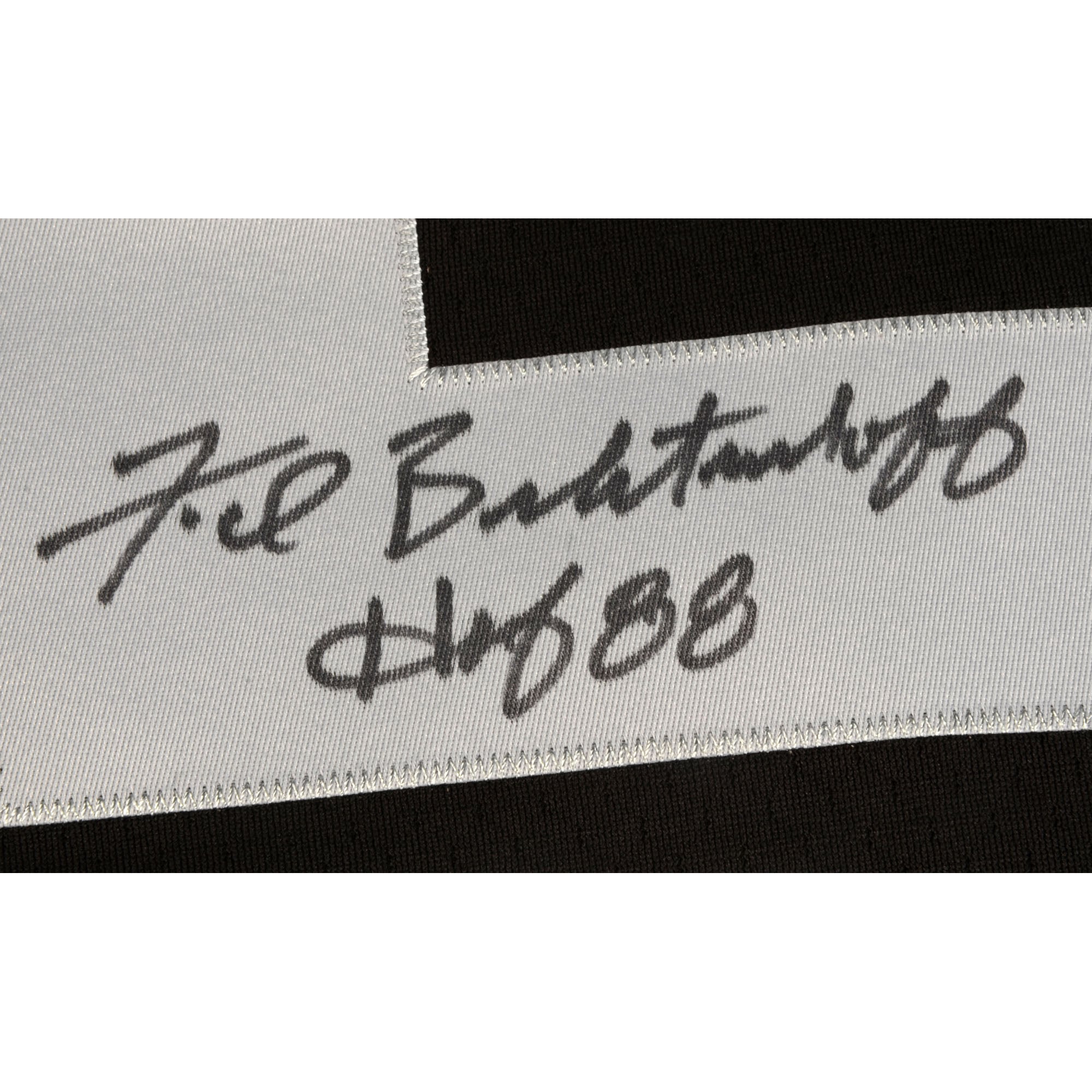 Maillot réplique noir Mitchell & Ness autographié par Fred Biletnikoff des Raiders de Las Vegas avec inscription « HOF 88 »