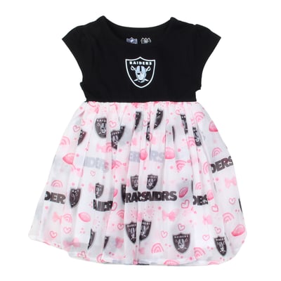 Las Vegas Raiders Wes & Willy Girls Toddler Princess Dress - Black