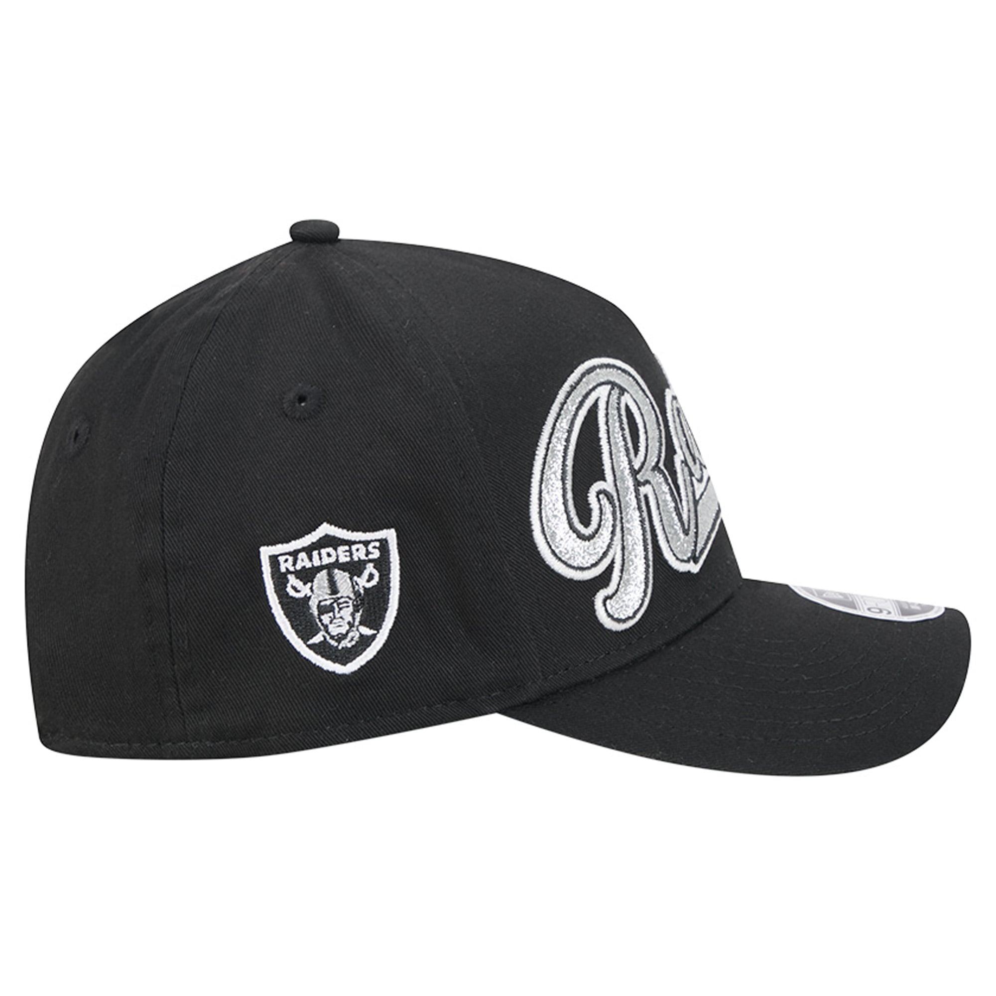 Casquette ajustable New Era 9FORTY noire Las Vegas Raiders pour filles et jeunes